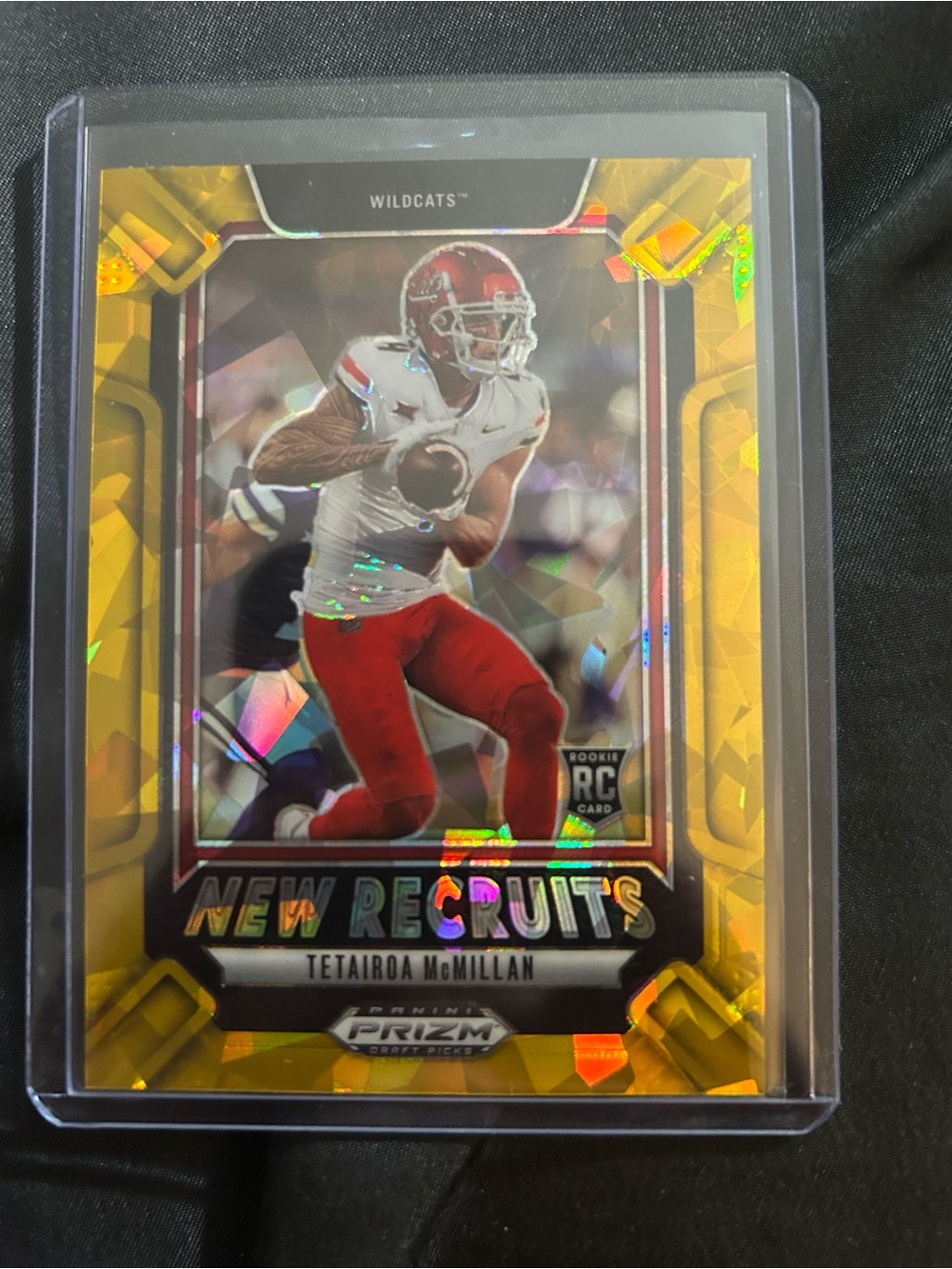 Panini Gold New Recruits Tetairoa McMillan Card - Gold, Red, White